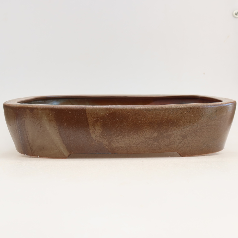 Keramische bonsaipot 32 x 24,5 x 6,5 cm, kleur bruin