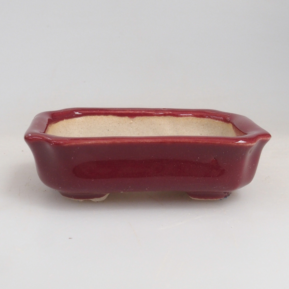 Mini bonsaischaal 5,5 x 3,5 x 1,5 cm, bordeauxrood