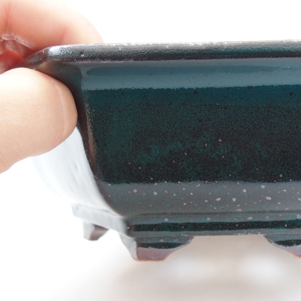 Bonsaischaal van keramiek 22 x 17 x 5 cm, groen