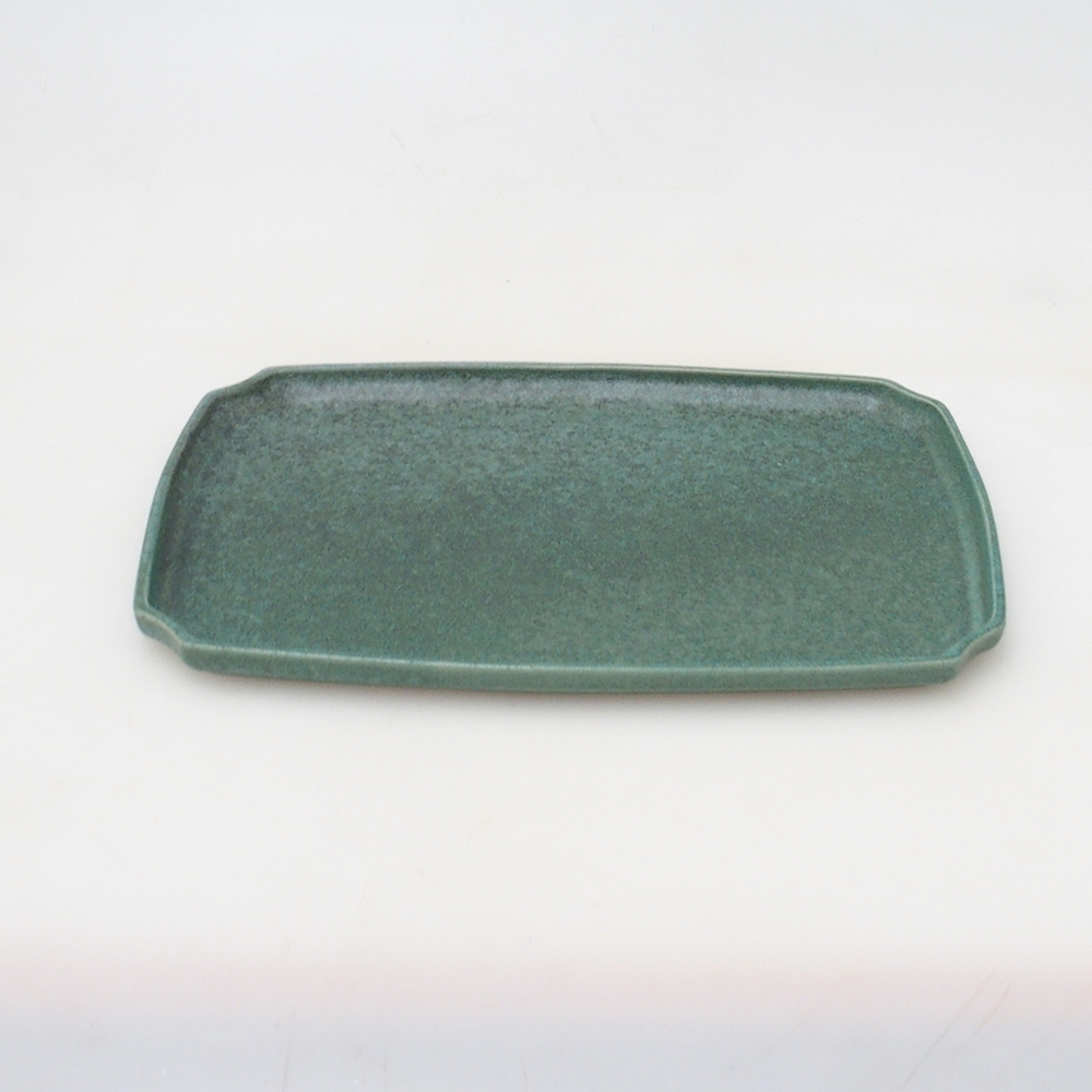 Keramische schotel H07 - 28 x 19 x 1,5 cm - groen