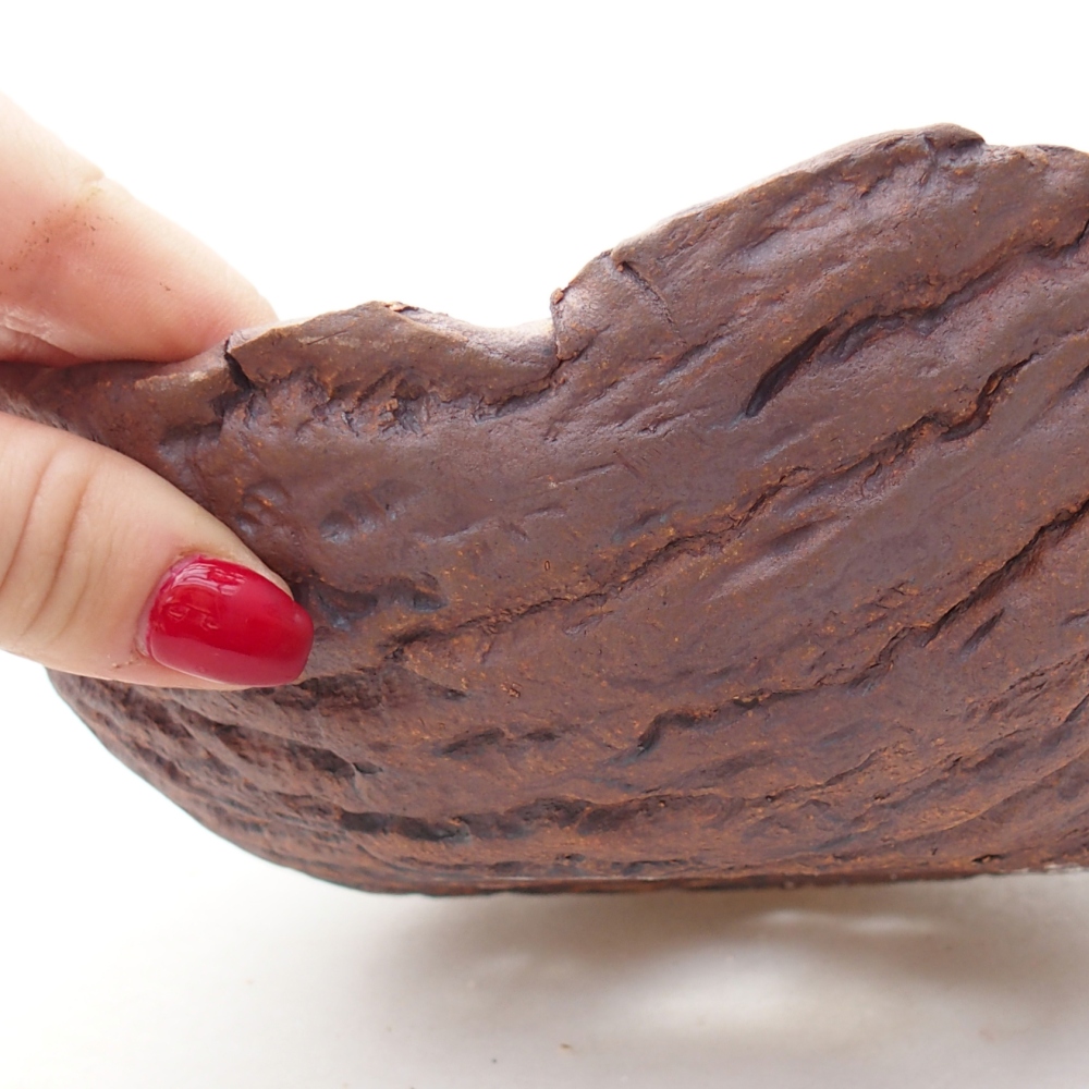 Keramische schaal 19 x 17 x 7 cm , kleur bruin