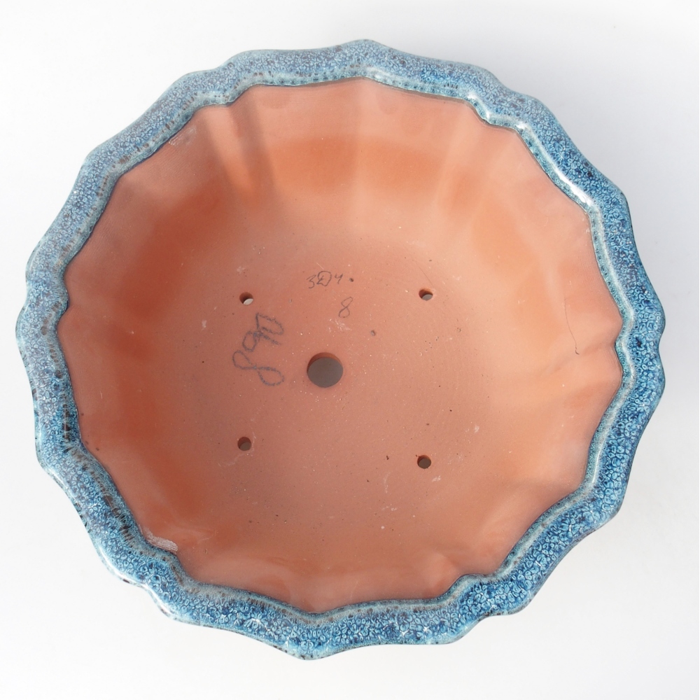 Kom 30,5 x 30,5 x 11,5 cm blauw-wit