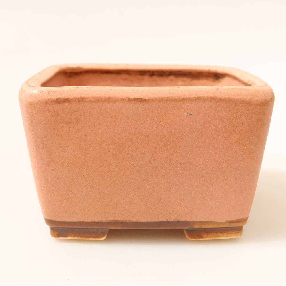 Bonsaischaal van keramiek 8,5 x 8,5 x 5,5 cm, roze
