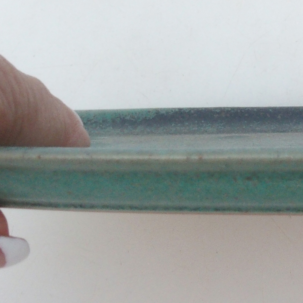 Keramische kom H15 -25 x 15 x 1 cm - groen