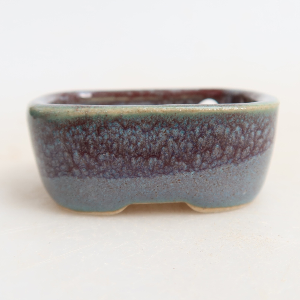Keramische bonsaipot 4 x 3,5 x 2 cm, kleur grijs