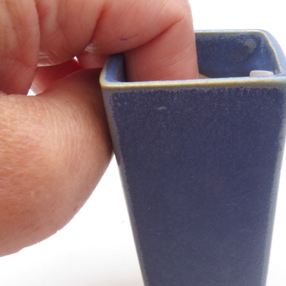 Mini bonsaischaal 4 x 4 x 8,5 cm, kleur blauw