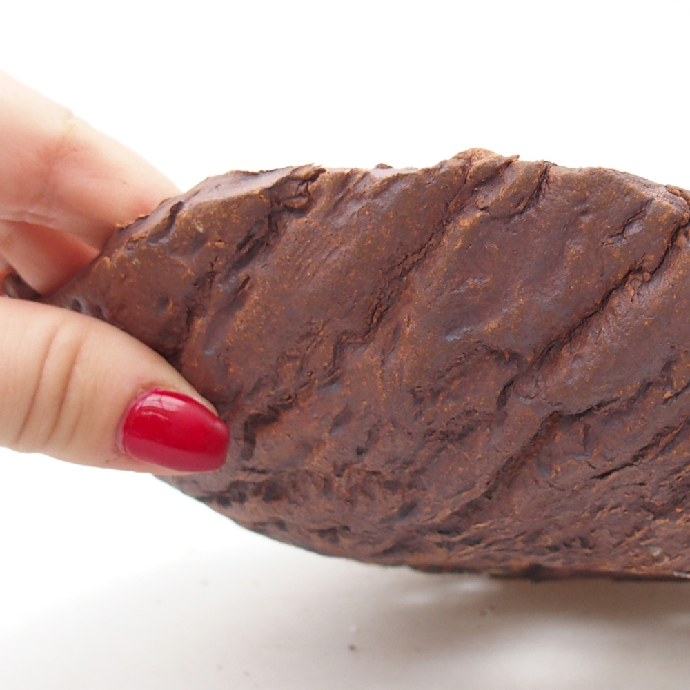 Keramische schaal 19 x 17 x 5 cm , kleur bruin