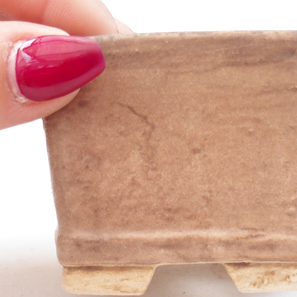 Bonsaischaal van keramiek 6 x 6 x 4,5 cm, roze