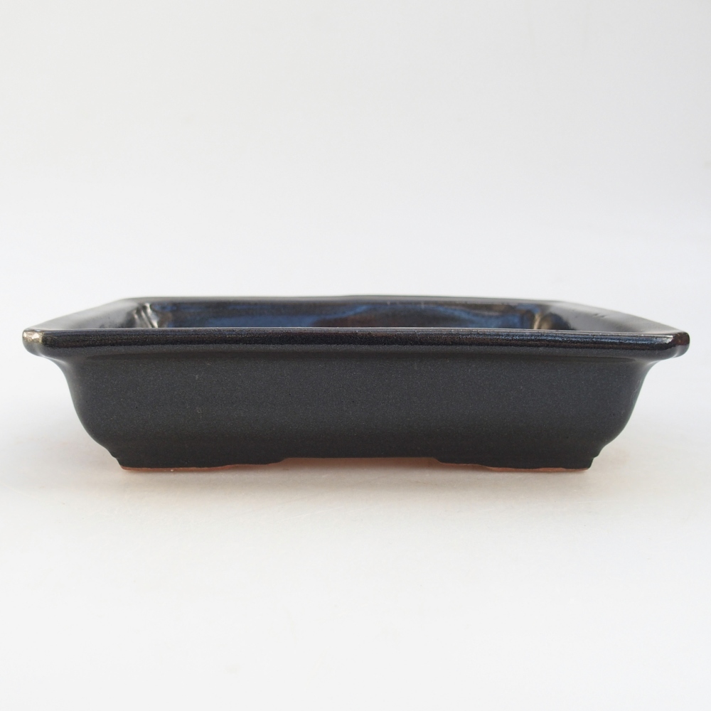 Bonsaischaal van keramiek 26 x 26 x 8 cm, kleur rood