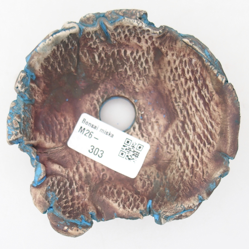 Keramisch Schelp 11 x 10 x 5 cm , kleur blauw