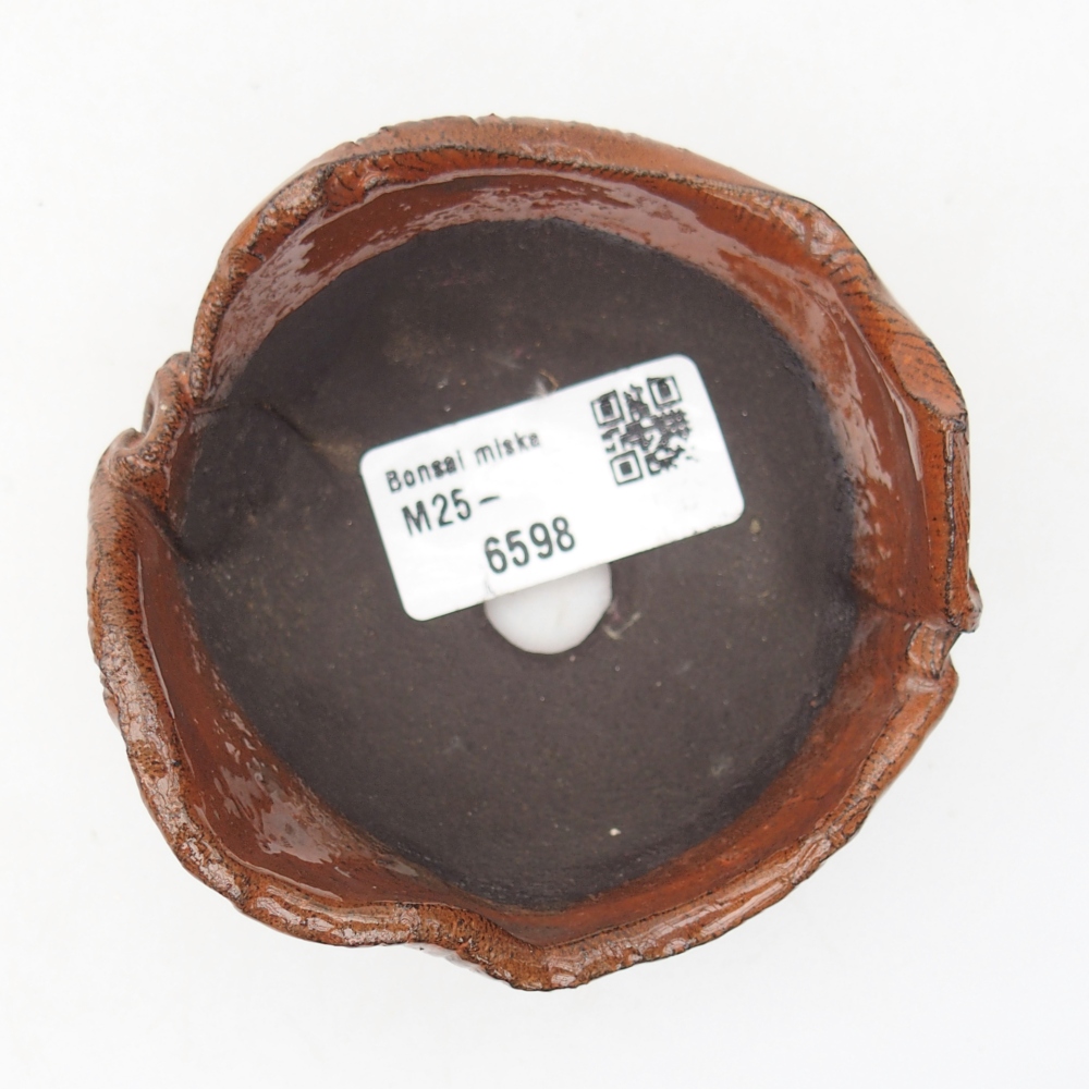 Schelp van keramiek 8 x 8 x 5 cm , kleur oranje