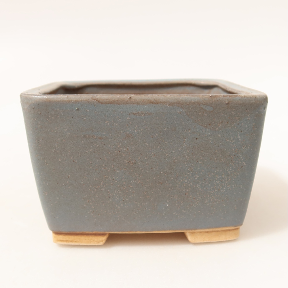 Keramische bonsaipot 10,5 x 10,5 x 7 cm, kleur: blauw