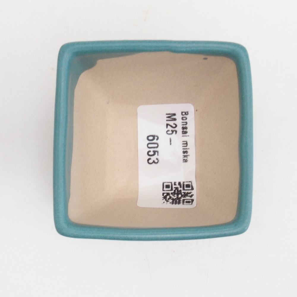 Bonsaischaal van keramiek 6,5 x 5,5 x 4 cm, kleur blauw
