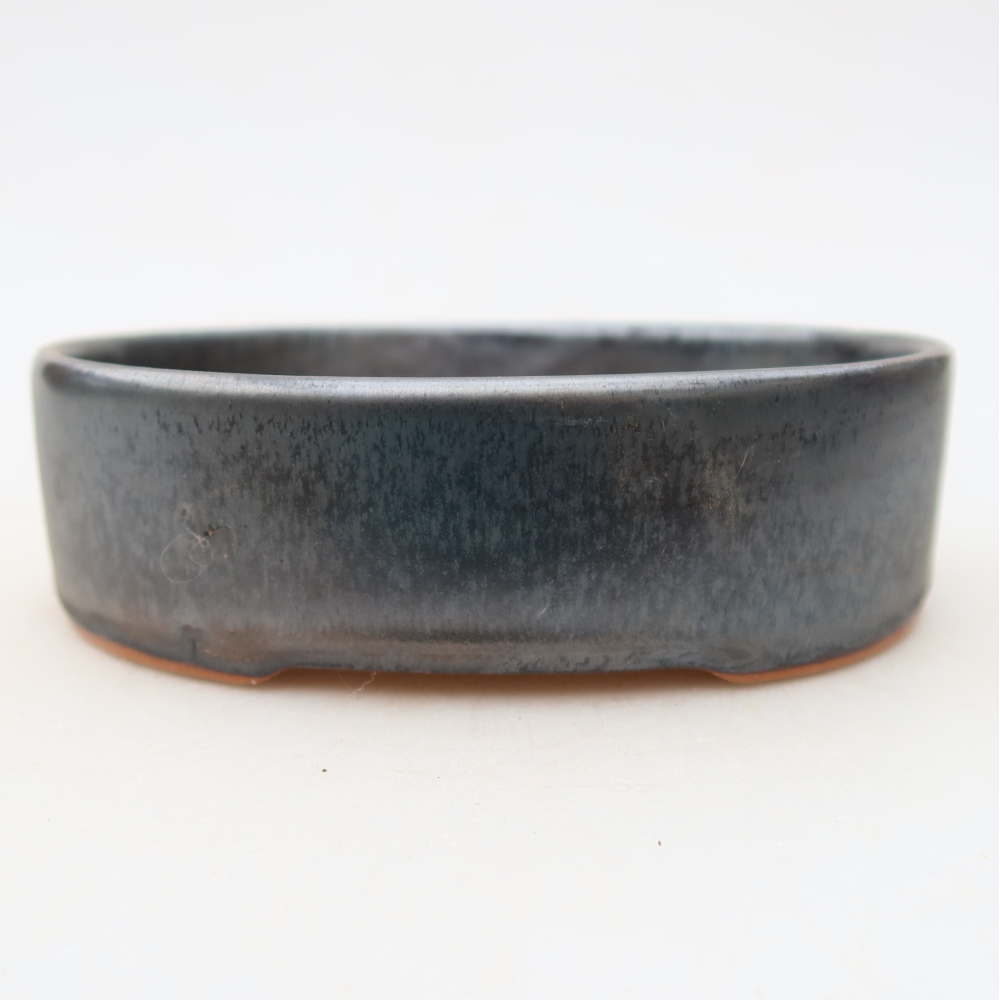Keramische bonsaipot 13 x 10 x 3,5 cm, kleur grijs