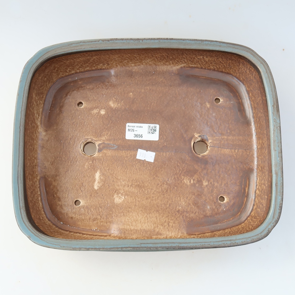 Keramische bonsaipot 29 x 23 x 7 cm, kleur: blauw