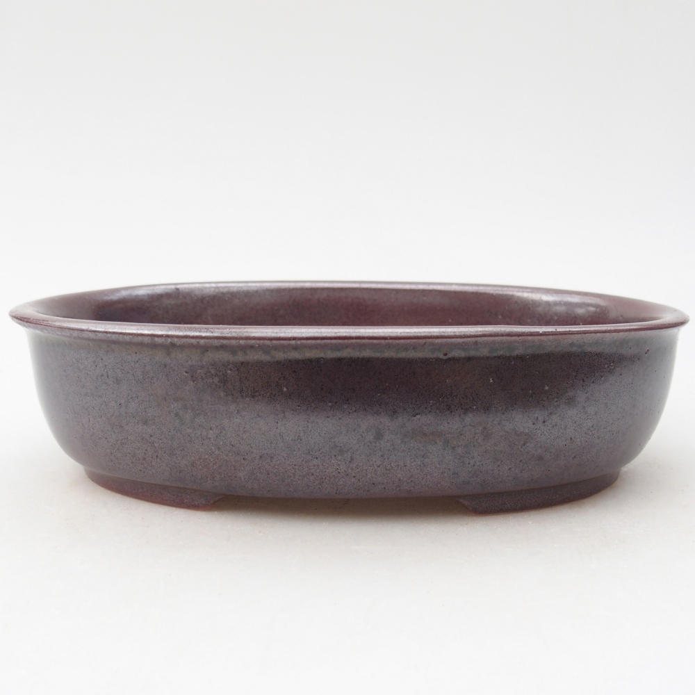 Bonsaischaal van keramiek 19 x 14,5 x 4,5 cm, bruin