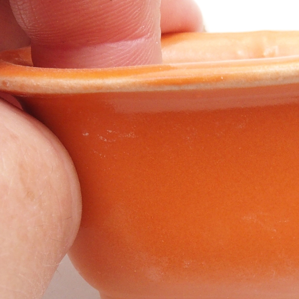 Mini bonsaischaal 7 x 6 x 3,5 cm, oranje