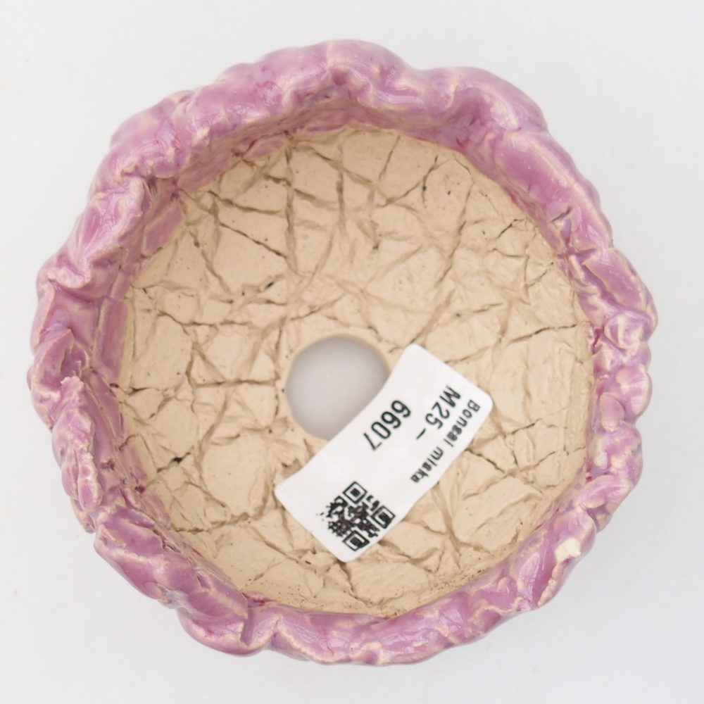 Keramische schelp 9 x 9 x 6,5 cm , kleur paars