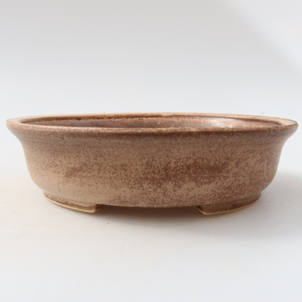 Keramische bonsaischaal 15,5 x 14,5 x 4 cm, kleur: roze