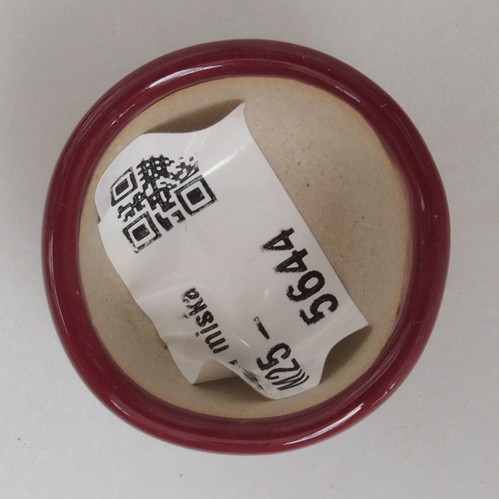 Mini bonsaischaal 3,5 x 3,5 x 2 cm, bordeauxrood