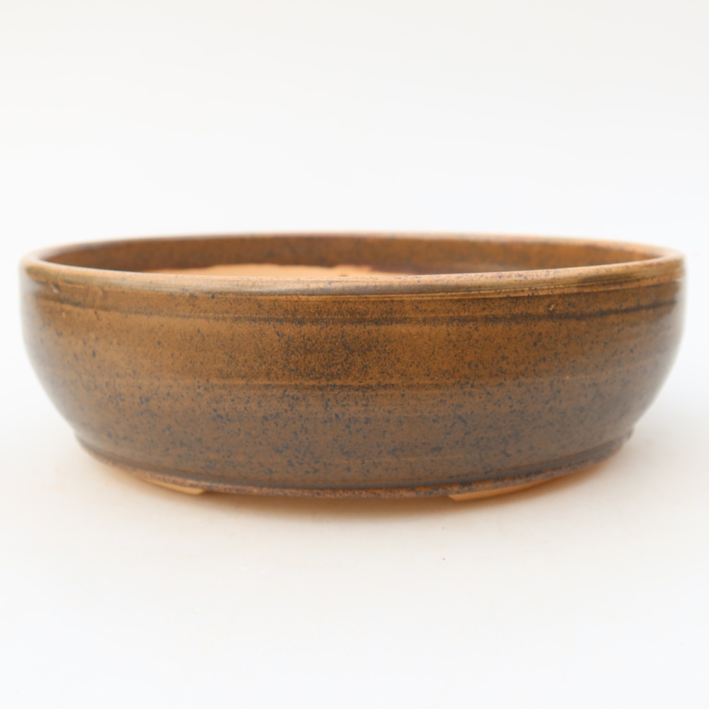 Keramische bonsaipot 19 x 19 x 5,5 cm, kleur bruin