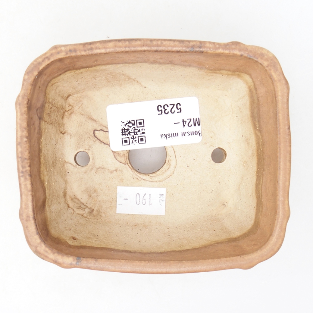 Bonsaischaal van keramiek 10,5 x 8,5 x 4 cm, roze