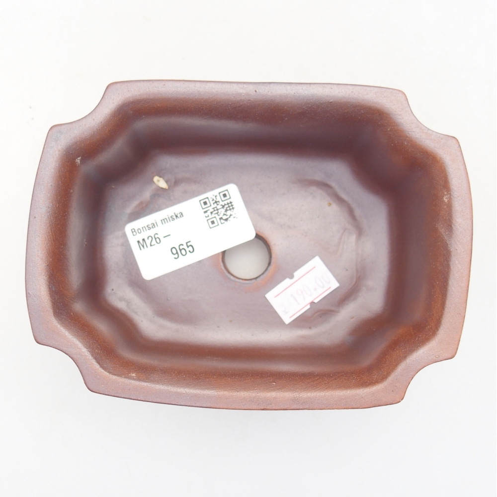 Bonsaischaal van keramiek 12 x 9 x 5 cm, metaalkleur
