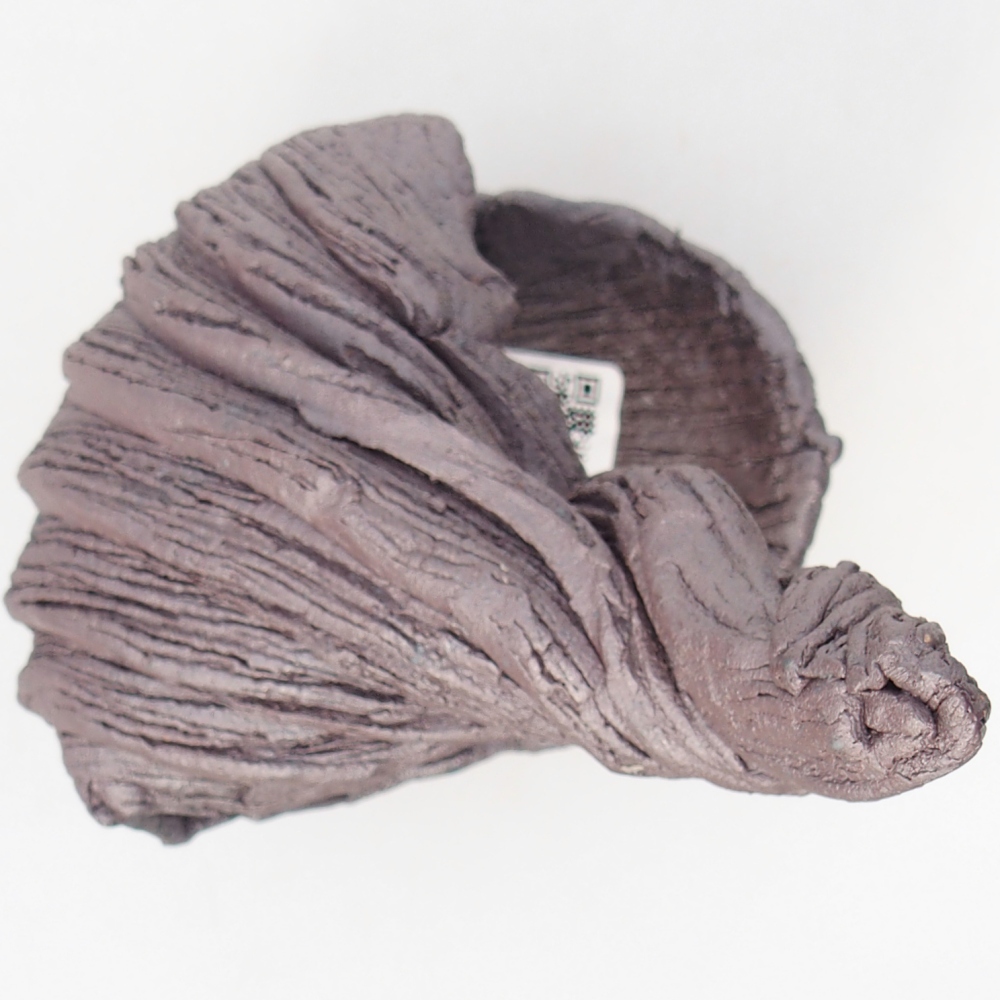 Keramische schaal 10 x 8,5 x 12,5 cm , metaalkleur