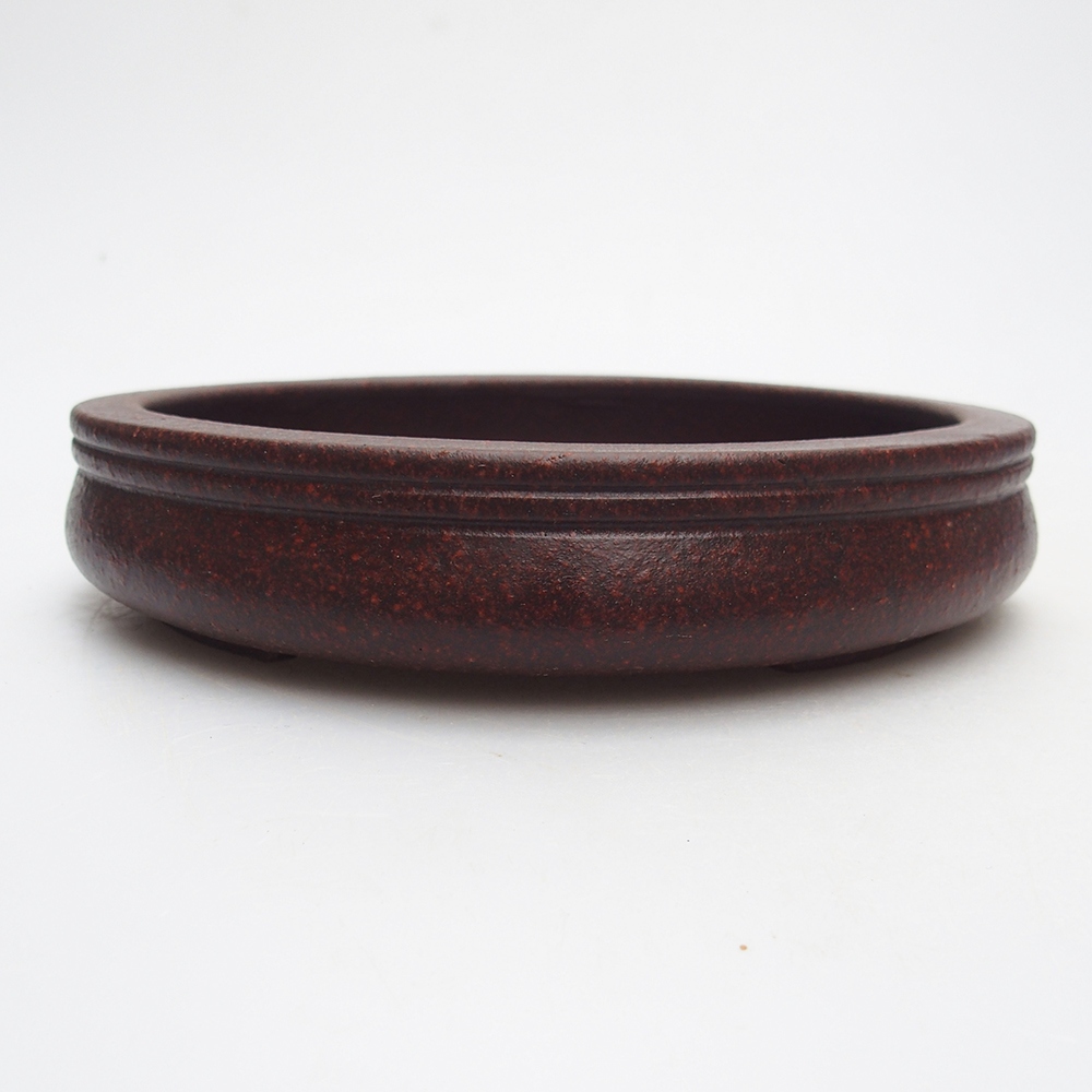 Kom 16 x 16 x 3,5 cm bruinrood