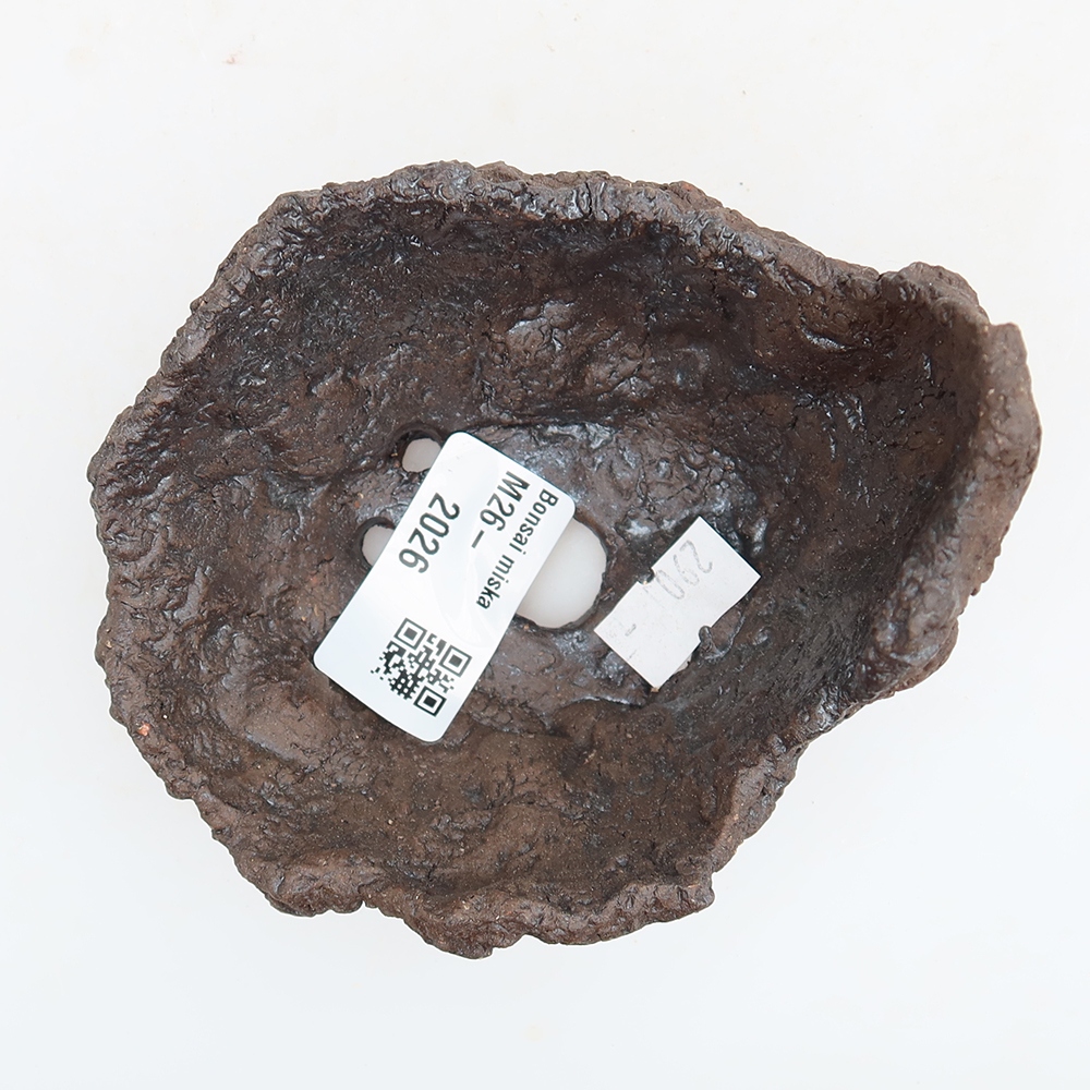 Keramische schaal 9,5 x 8,5 x 8 cm, kleur bruin