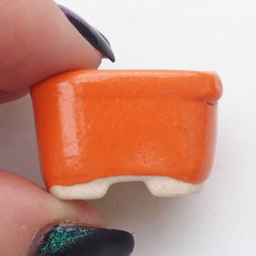 Mini bonsaischaal 2,5 x 2,5 x 1,5 cm, oranje