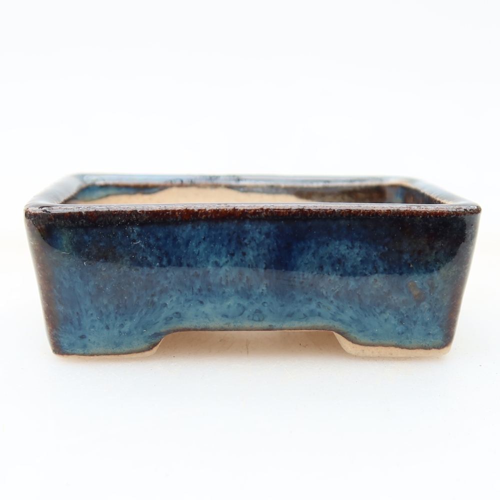 Keramische bonsaipot 5 x 3 x 2 cm, kleur: blauw