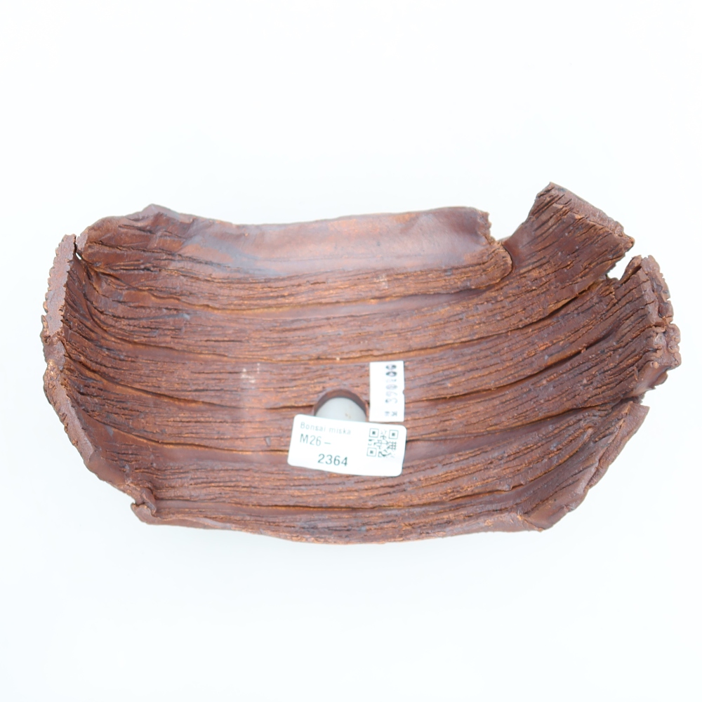 Keramische schaal  17 x 11,5 x 11,5 cm, kleur bruin