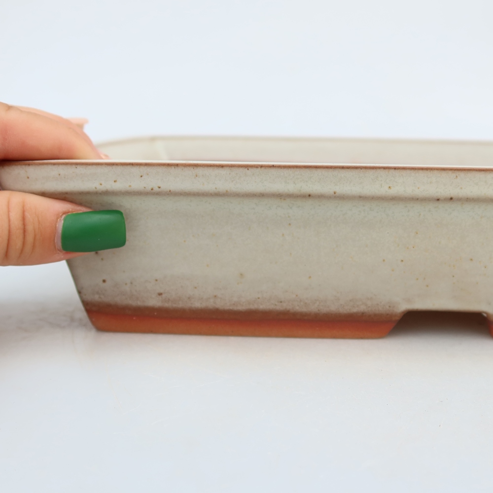 Keramische schaal  26 x 19,5 x 5,5 cm, kleur: beige