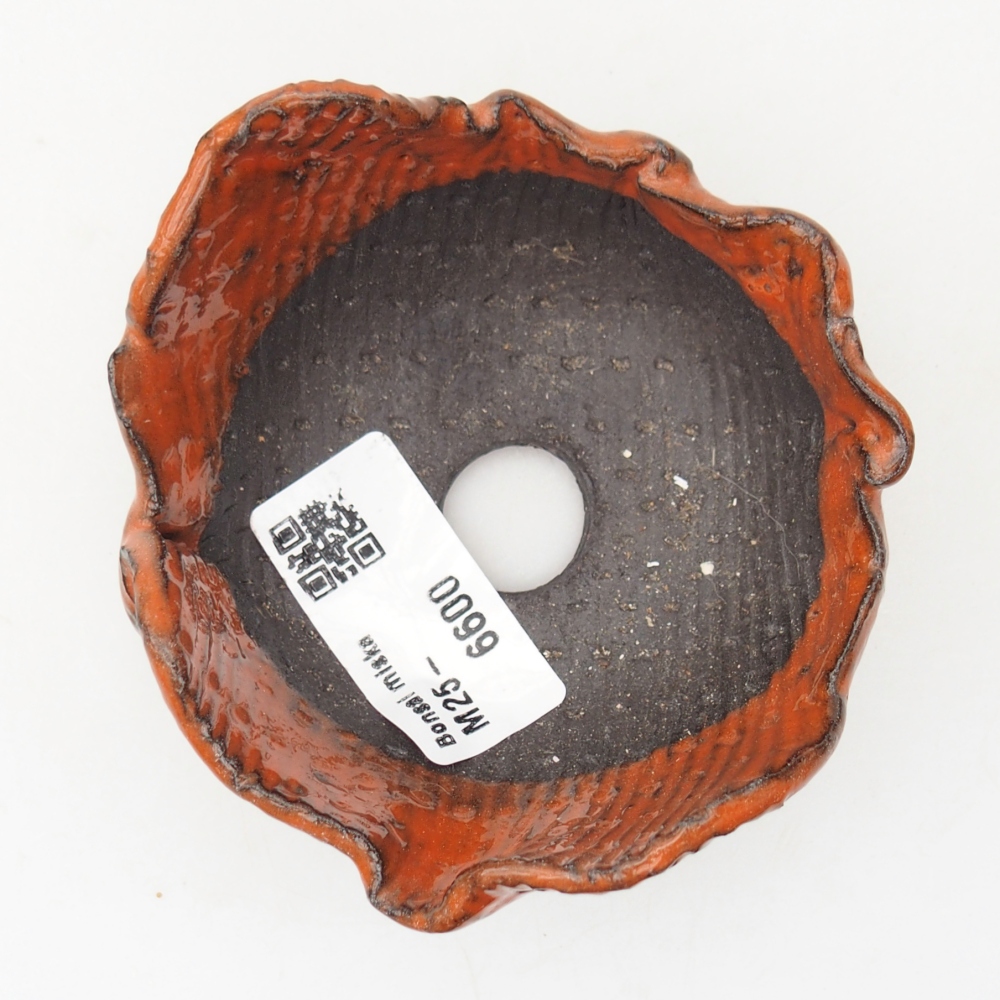 Keramische schaal 8,5 x 8,5 x 5 cm , kleur oranje