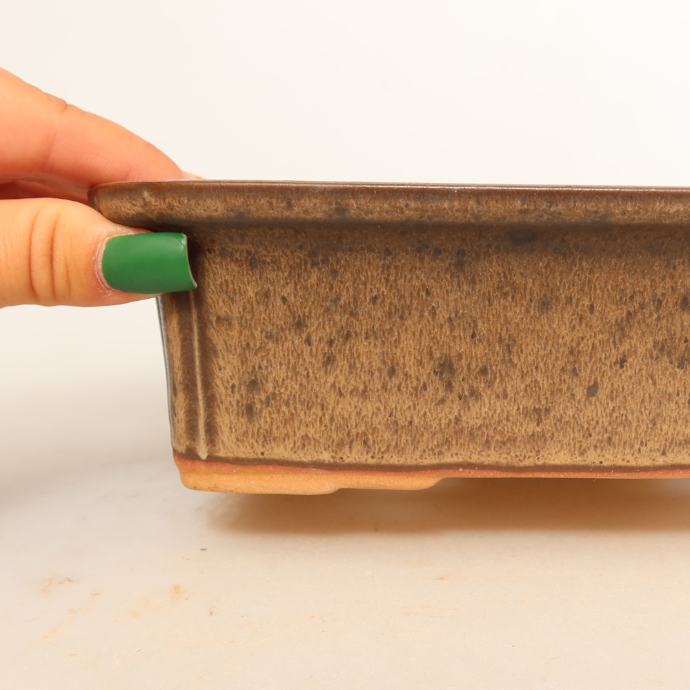 Keramische schaal  20 x 15,5 x 5,5 cm, kleur bruin