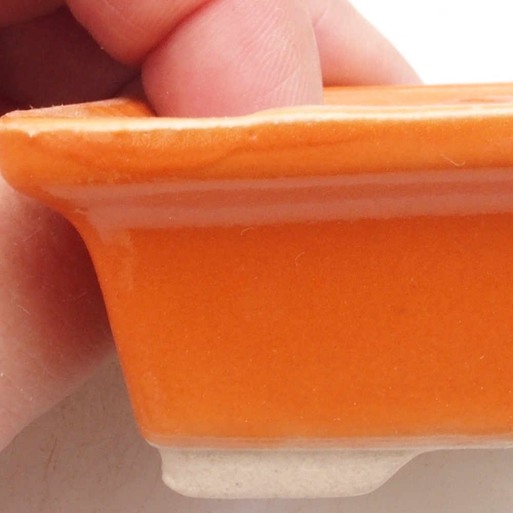 Mini bonsaischaal 7,5 x 6 x 2,5 cm, oranje