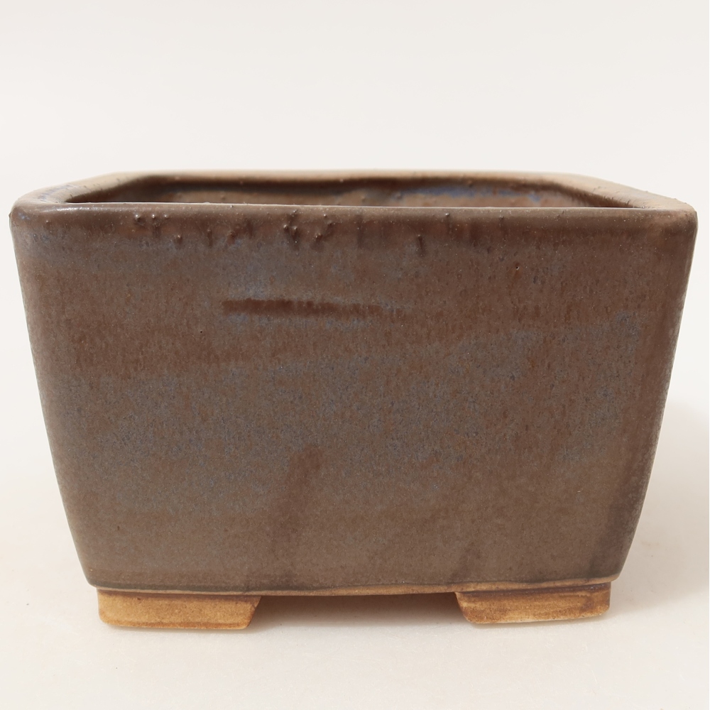 Keramische bonsaipot 13 x 13 x 8 cm, kleur: blauw