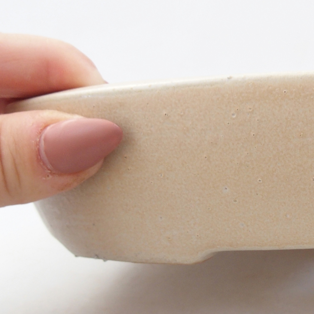 Bonsaischaal van keramiek 26 x 26 x 8 cm, kleur rood