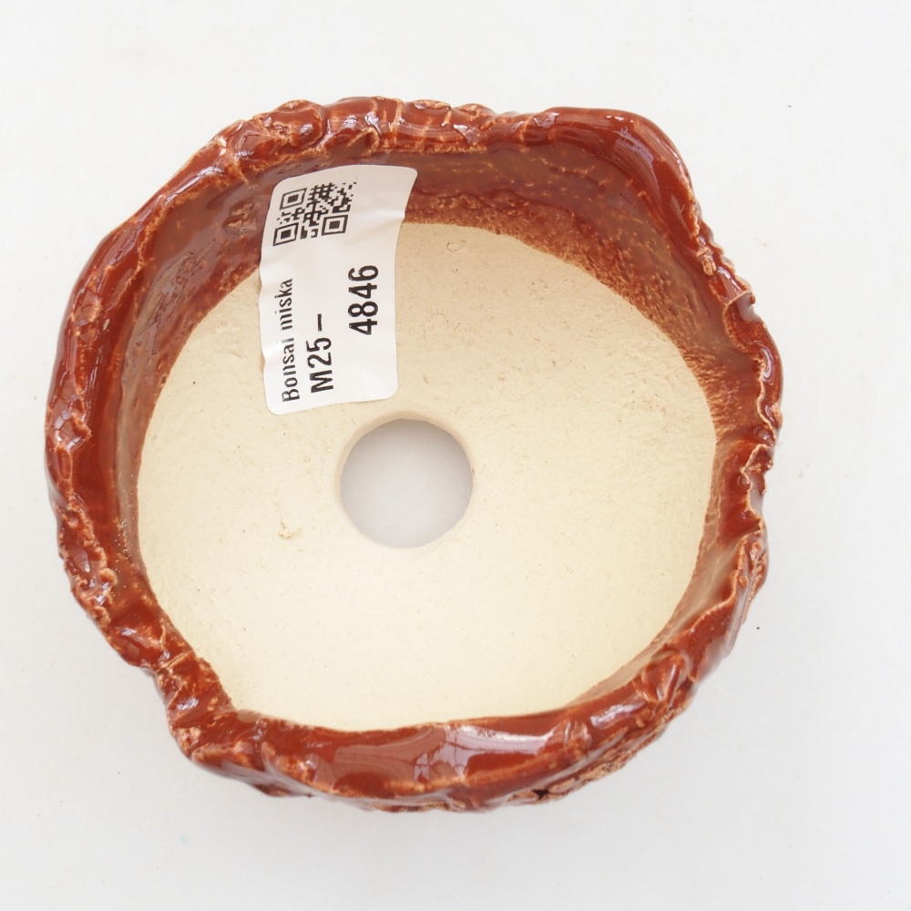 Keramisch Schelp 8 x 7 x 6 cm , kleur bruin