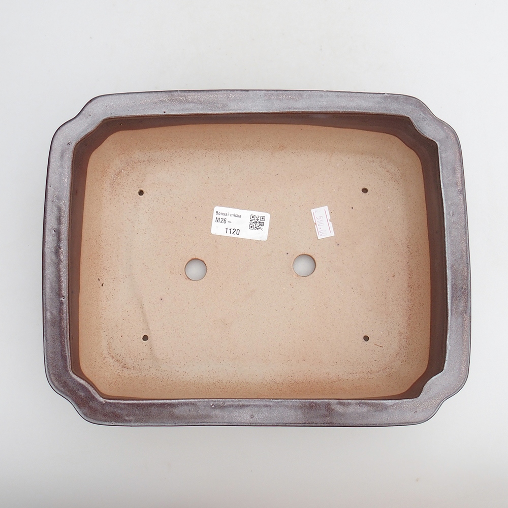 Bonsaischaal van keramiek 27 x 21 x 7 cm, bruin