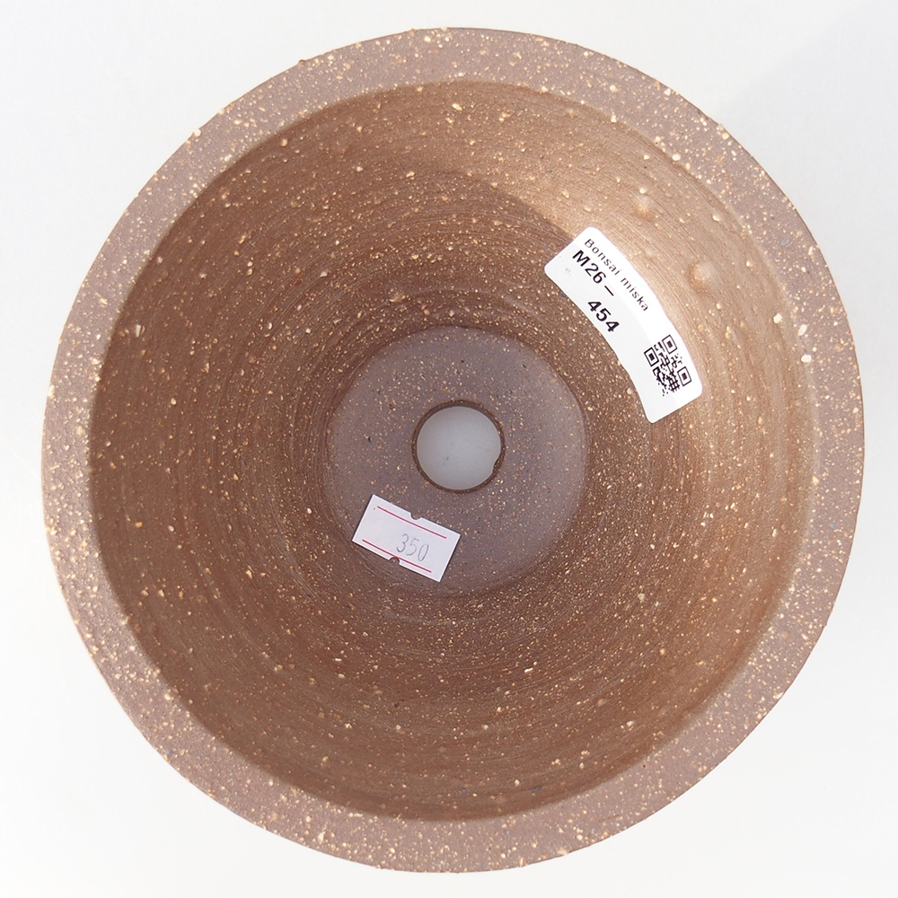 Bonsaischaal van keramiek 15 x 15 x 9 cm, bruin