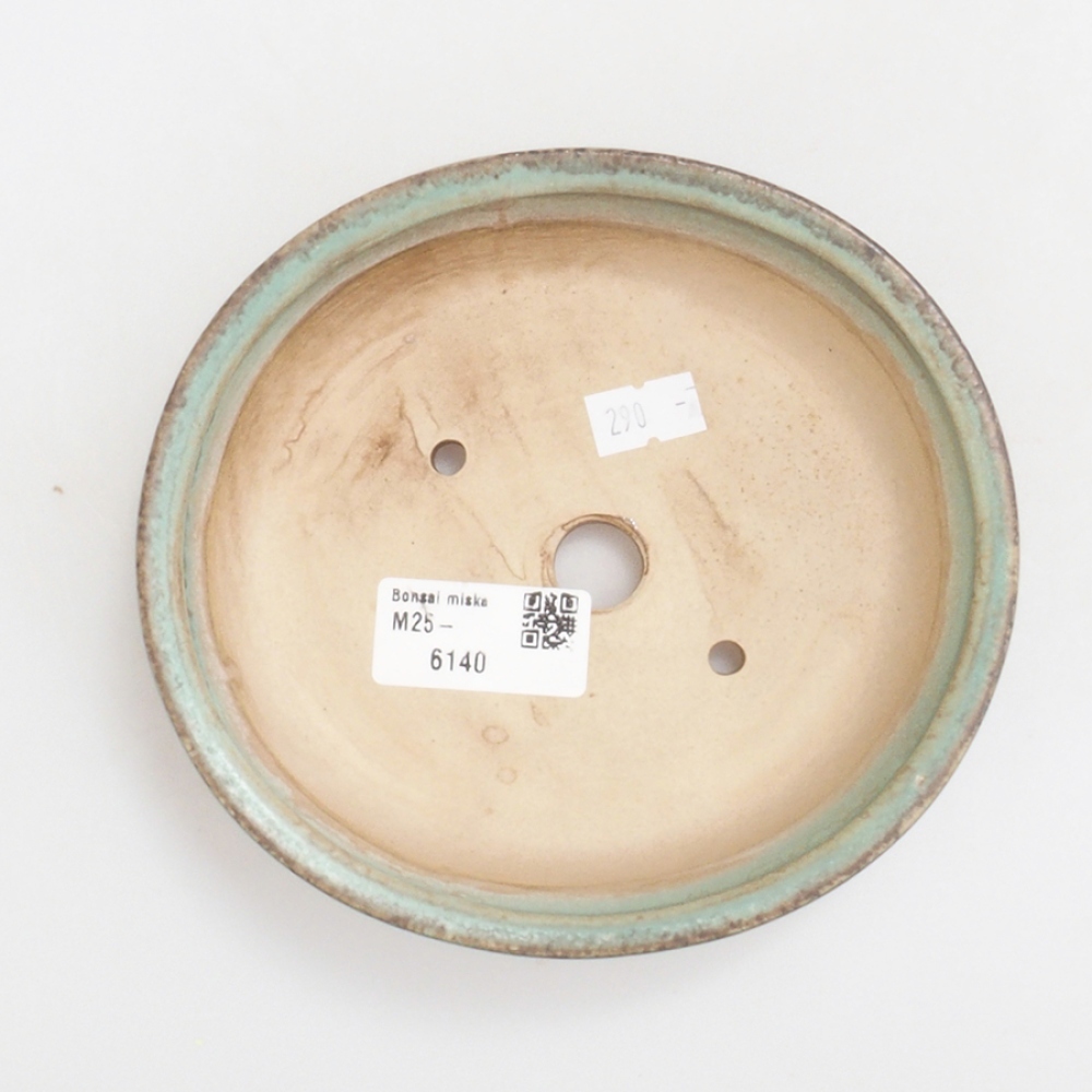 Bonsaischaal van keramiek 10 x 8,5 x 4 cm, bruin