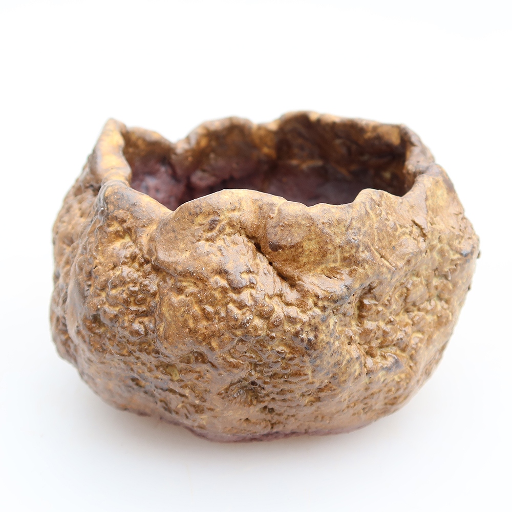Keramische schaal  6,5 x 5 x 6 cm , kleur bruin