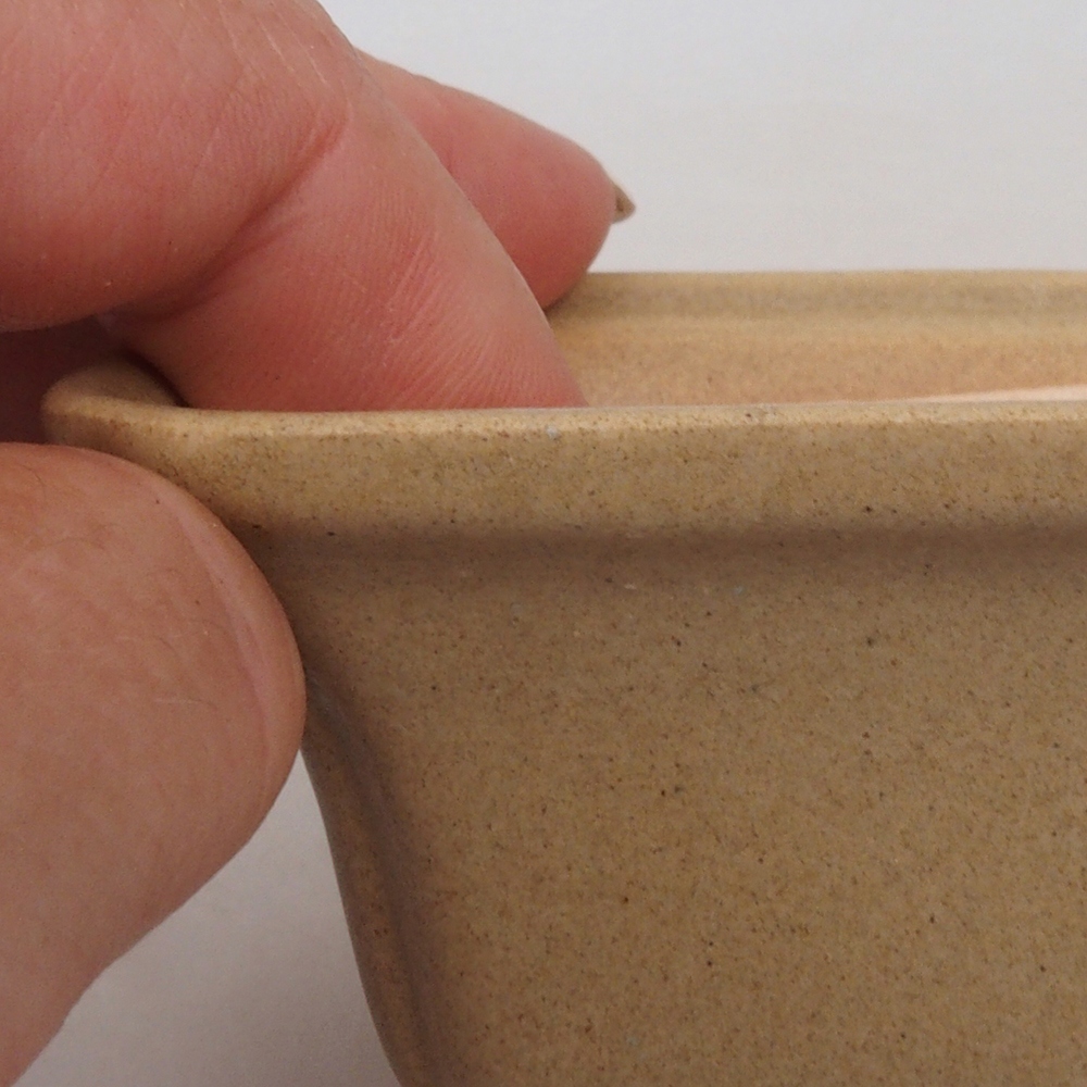 Mini bonsaischaal 7,5 x 7,5 x 4,5 cm, bruin