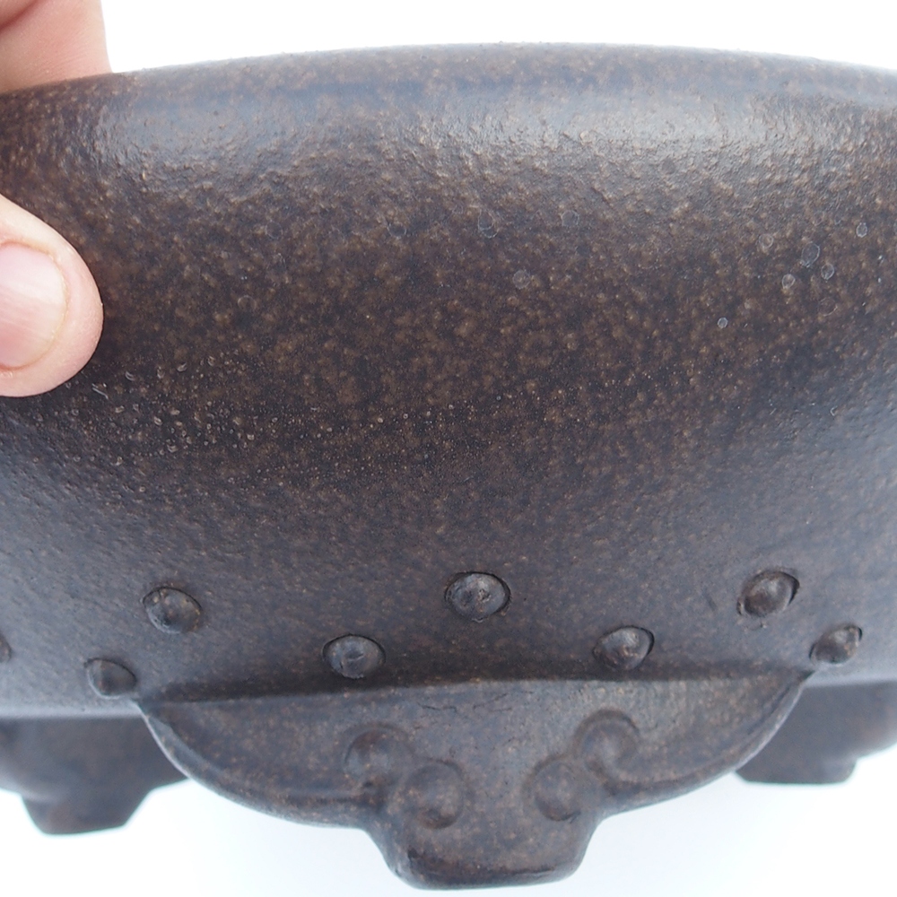 Kom 29 x 29 x 9,5 cm bruin oker