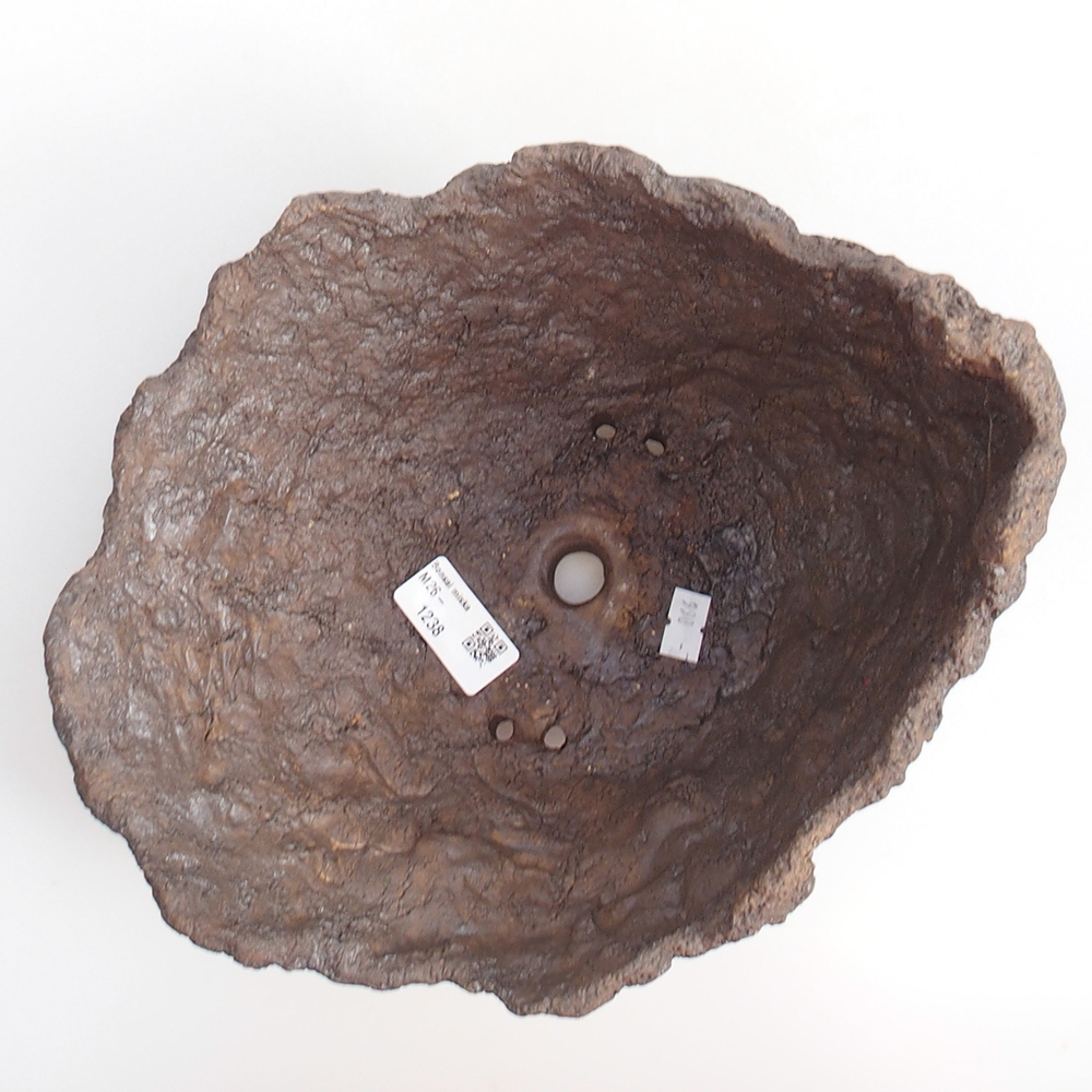 Keramisch Schelp 25 x 21 x 21 cm , kleur bruin