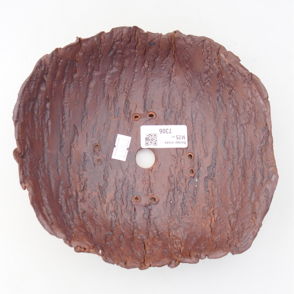 Keramisch Schelp 20 x 19 x 6,5 cm , kleur bruin