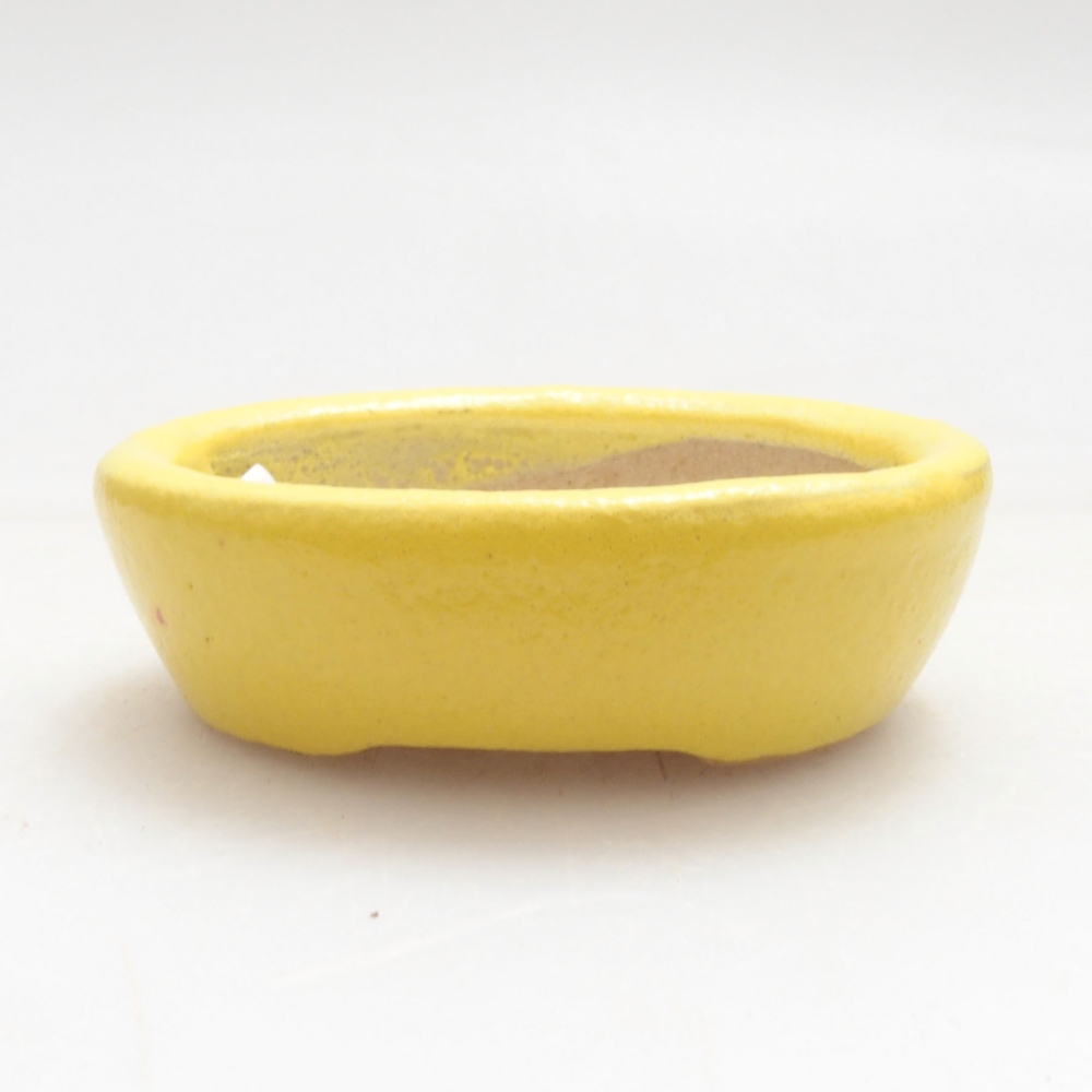 Bonsaischaaltje van keramiek 4 x 3 x 1,5 cm, geel