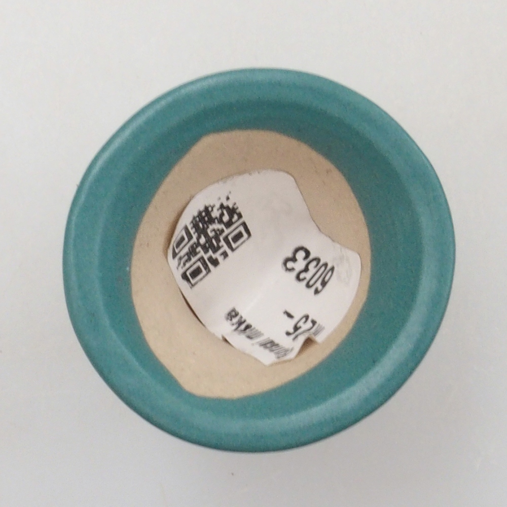 Bonsaischaal van keramiek 6,5 x 5,5 x 4 cm, kleur blauw